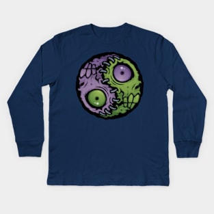 Zombie Yin-Yang Kids Long Sleeve T-Shirt